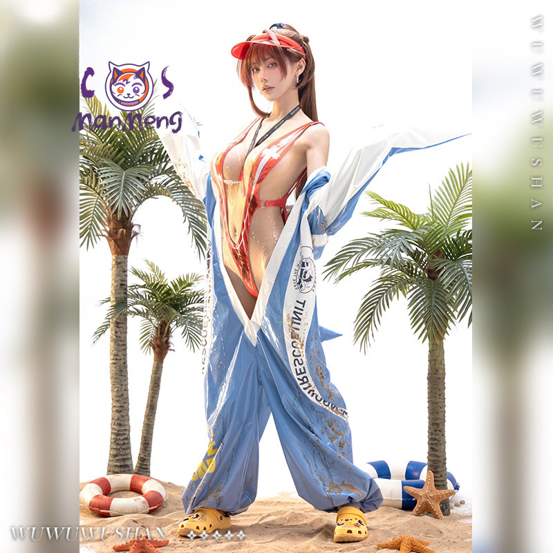 Anime Cosplay Jumpsuit - زي سباحة مارسيانا NIKKE للتنكر، زي