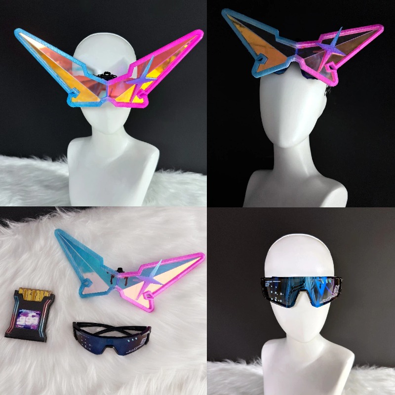 Anime Cosplay Ladies - مجموعة نظارات ملونة لشخصية سيلفر وولف