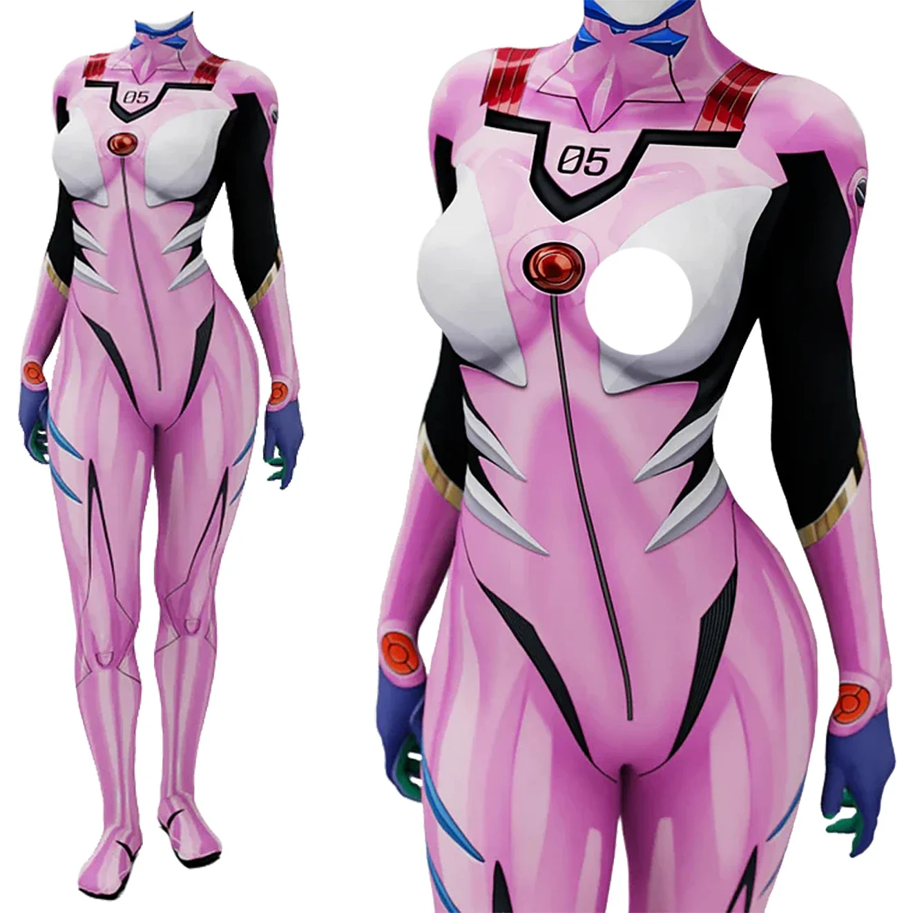 Anime Cosplay Jumpsuit - أزياء أنيمي إيفا 05 ماكينامي التأثيرية