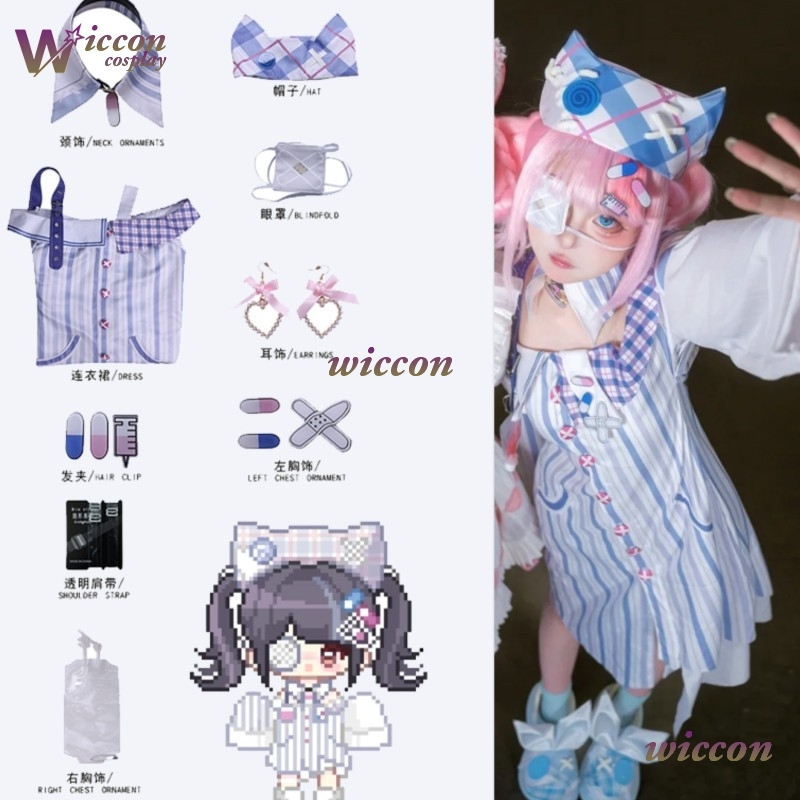 Anime Cosplay Idea - WuHu إنفينيتي نيكي تأثيري حلي شعر