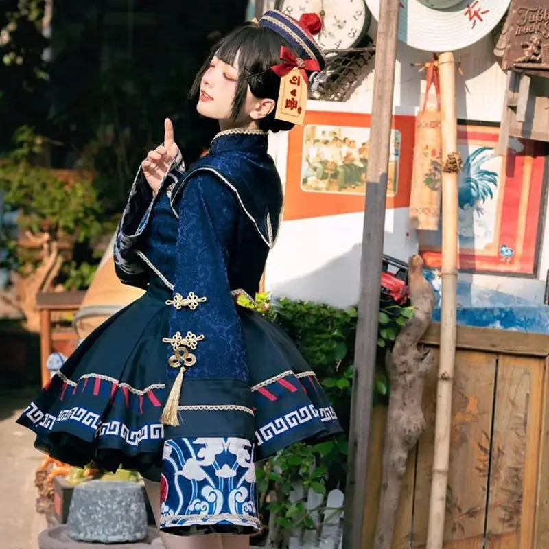 لوليتا النمط الصيني فستان حلو  - مراجعة Anime Cosplay Ladies وسعره