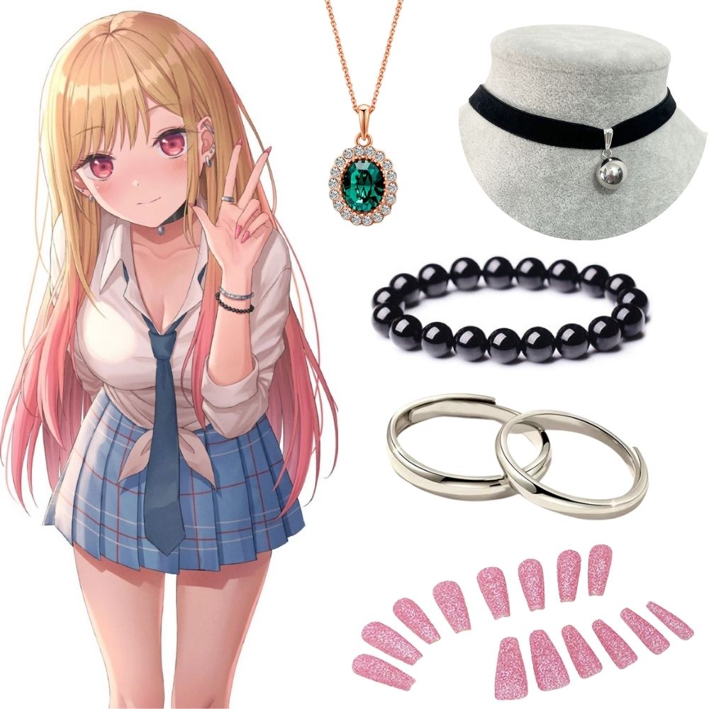 أقراط وقلادة كيتاجاوا مارين، إ - مراجعة Kitagawa Anime Cosplay وسعره